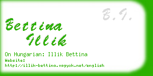 bettina illik business card